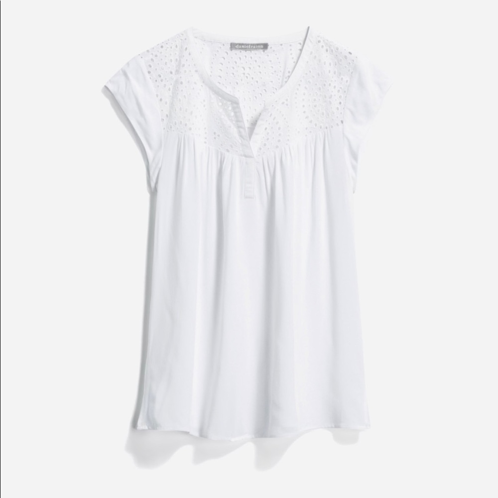 Kiara Eyelet Detail Petite Top